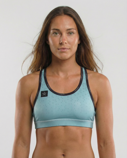 STAR Meteorite Court Top high-performance beach volleyball sports bra with Sand-Off technology, available in multiple colors.