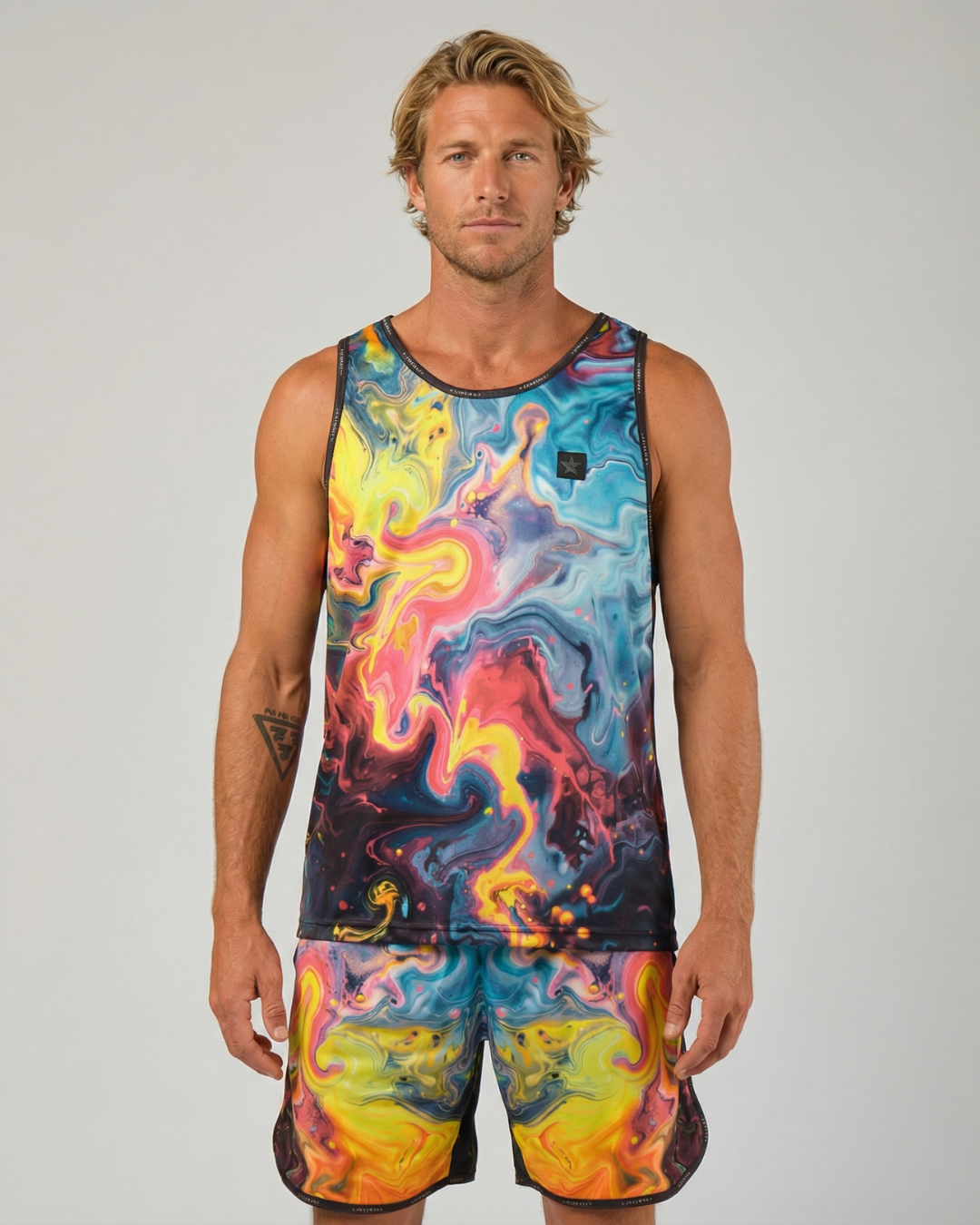 STAR Vega performance tank top with Sand-Off technology, anti-sand regular fit gear for beach volleyball.