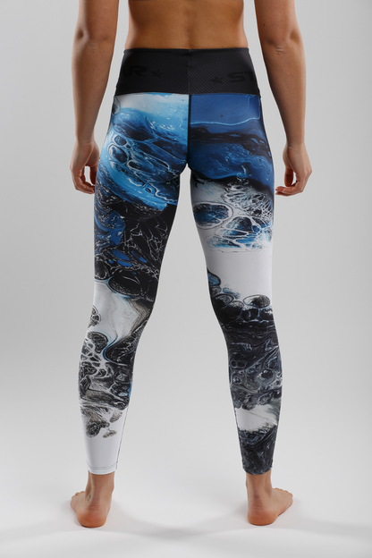 STAR "Draco" Women's Beach Volleyball Leggings - Back View - High-Waist Compression Fit