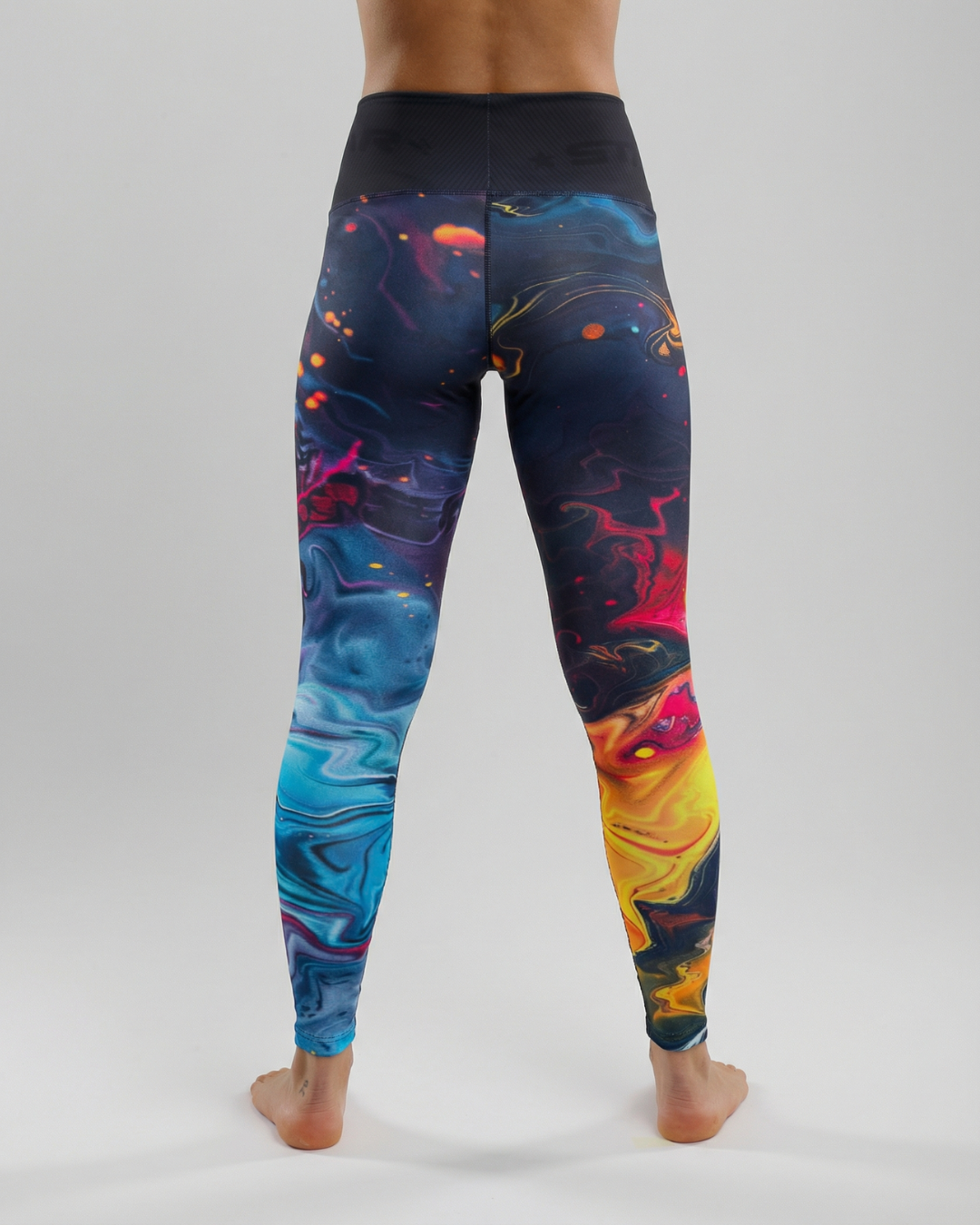 STAR "Vega" Women's Beach Volleyball Leggings - Back View - High-Waist Compression Fit