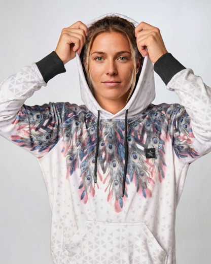 STAR unisex velvet hoodie - Premium plush fabric sweatshirt for a soft-touch beach lifestyle look.