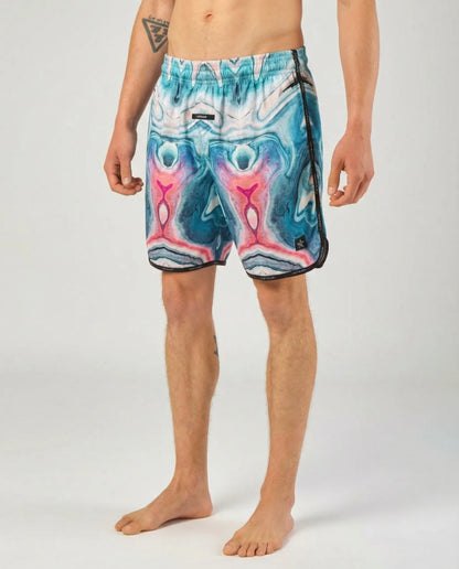 Front view of STAR Beachwear Astral Flow technical beach volleyball shorts