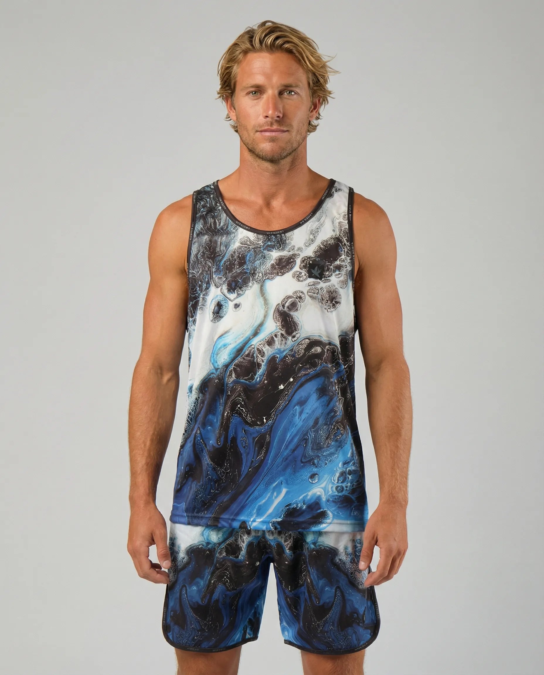 STAR Draco performance tank top with Sand-Off technology, anti-sand regular fit gear for beach volleyball.