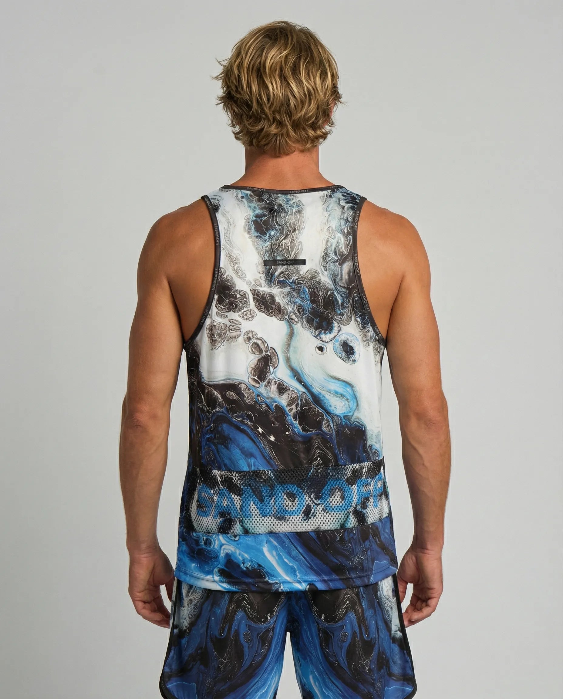 STAR Draco performance tank top with Sand-Off technology, anti-sand regular fit gear for beach volleyball.