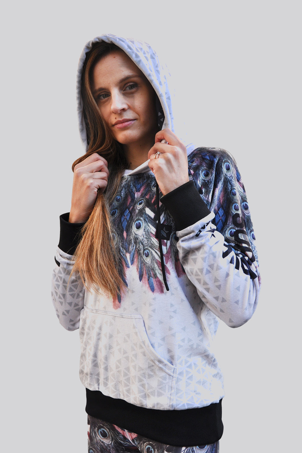 Peacock Velvet Hoodie - Ultimate Comfort & Style