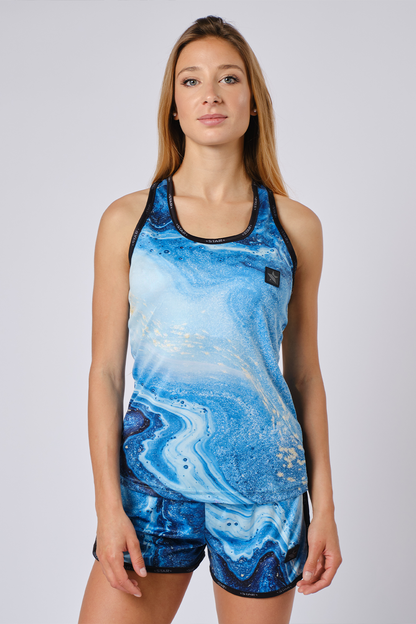 "Sand Off" Beach Volleyball Tank Top Women Supernova - Vibrant & Functional