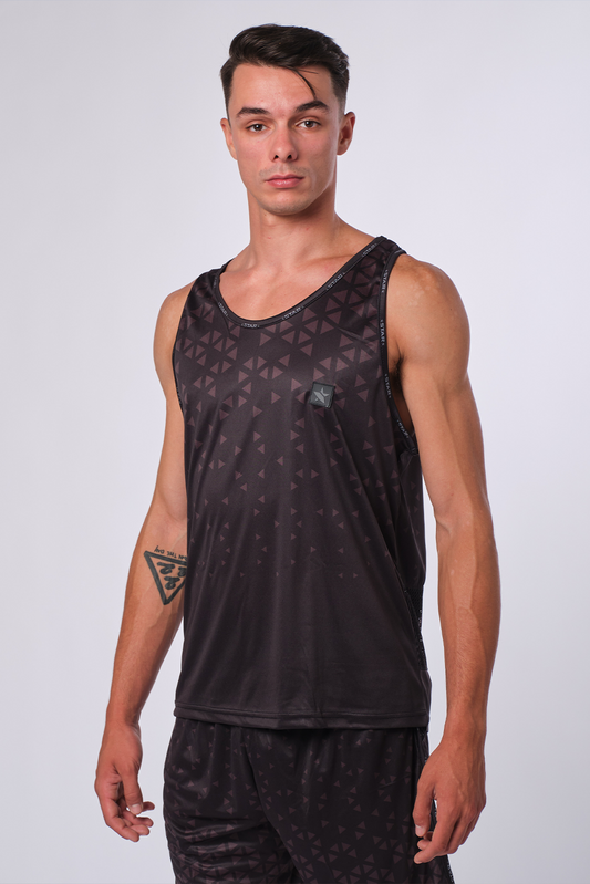 Sand Off Black Beach Volleyball Tank Top - Sleek & Performance-Driven