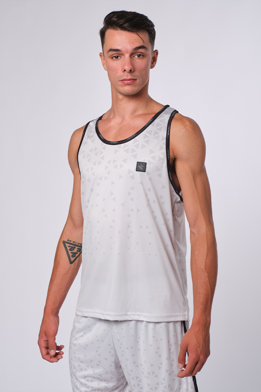 "Sand Off" Beach Volleyball Tank Top White - Sleek & Stylish