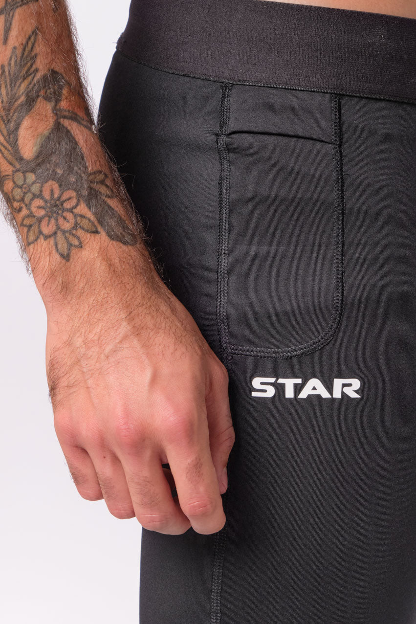 BAVO LEGGINGS MEN - BLACK STAR Beachwear starbeachwear